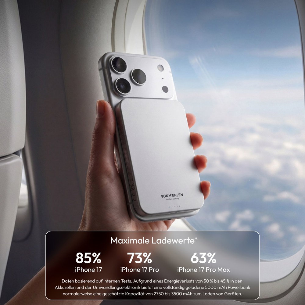 Evergreen Mag 5000 - Die magnetische Powerbank für den ganzen Tag - Weiß