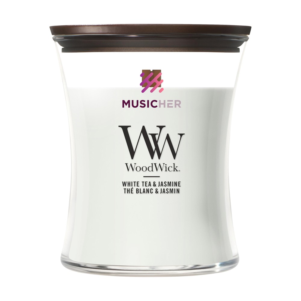 WoodWick White Tea & Jasmine Medium Candle Duftkerze