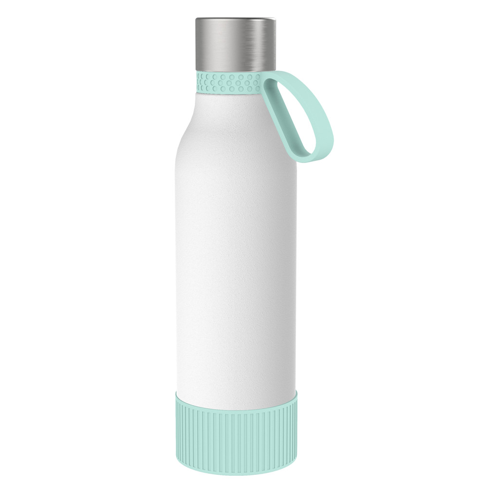Thermotrinkflasche RETUMBLER-myNIZZA II 600 CERAMIC - hellblau, schwarz, silber, weiß