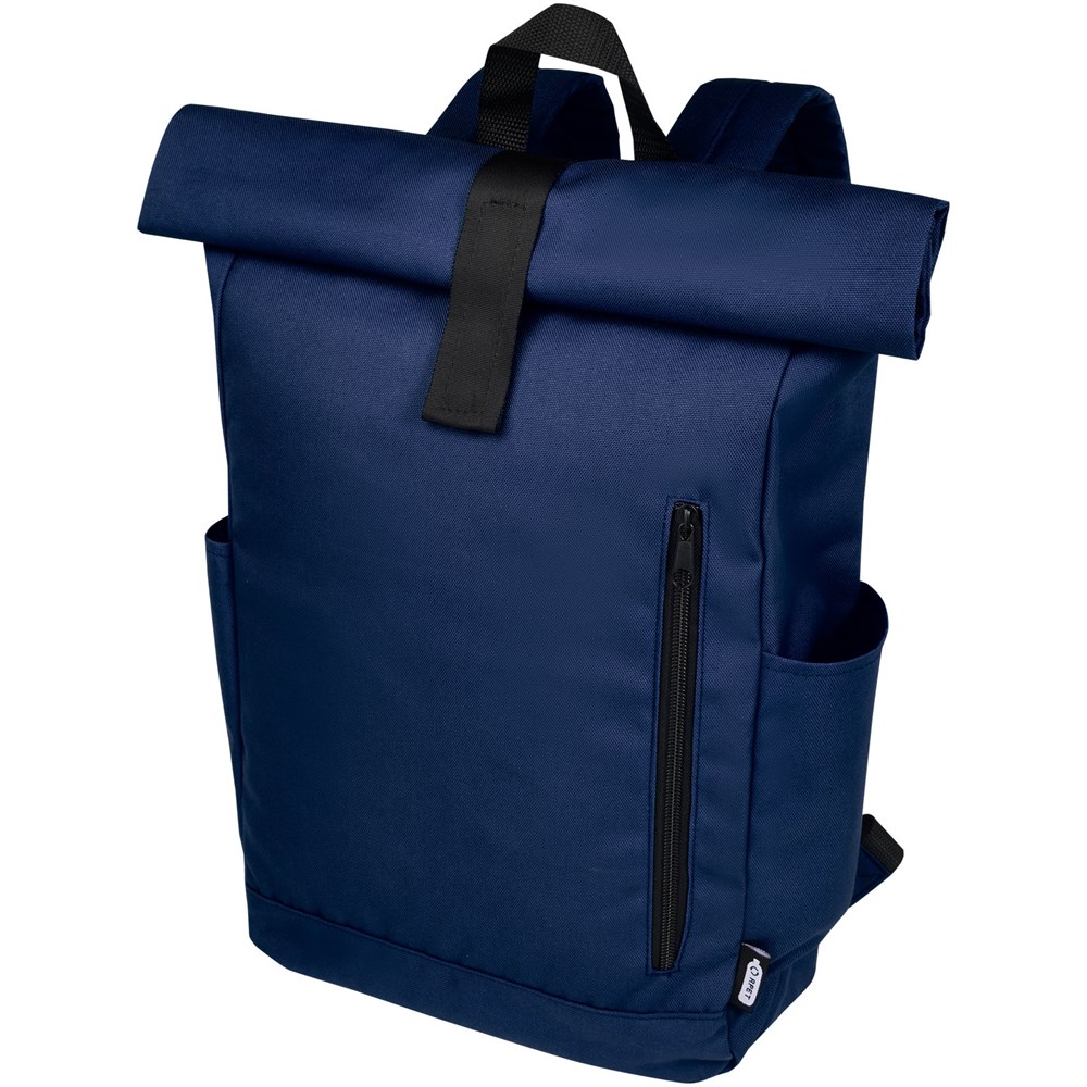 Byron 15,6" GRS RPET Roll-Top Rucksack 18 L - navy