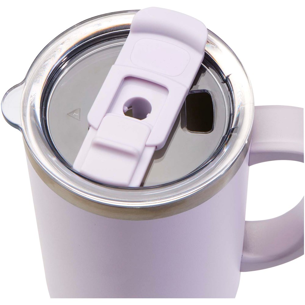 Mug Sydney 1200 ml double paroi certifié RCS avec isolation par le vide et couche de cuivre avec paille