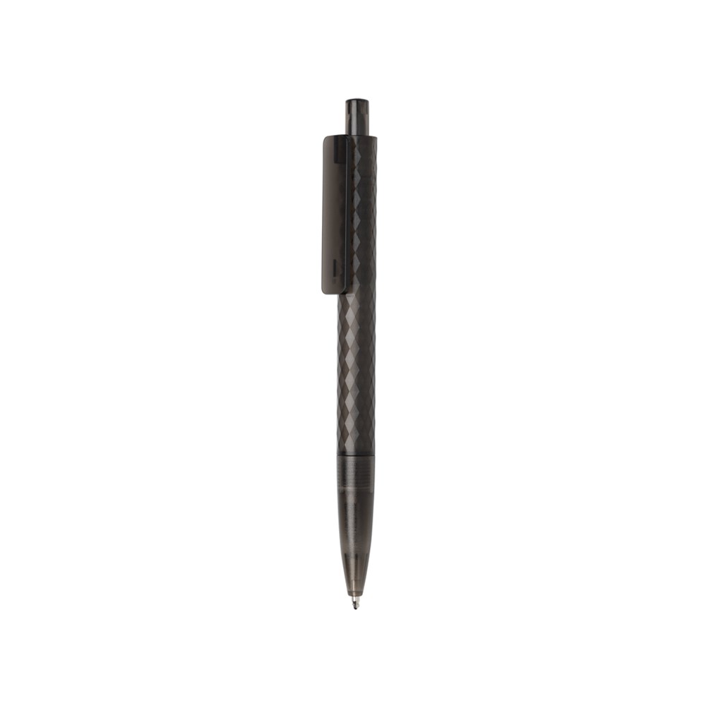 X3 Frosted-Pen aus GRS recyceltem PC - schwarz (± PMS Black)