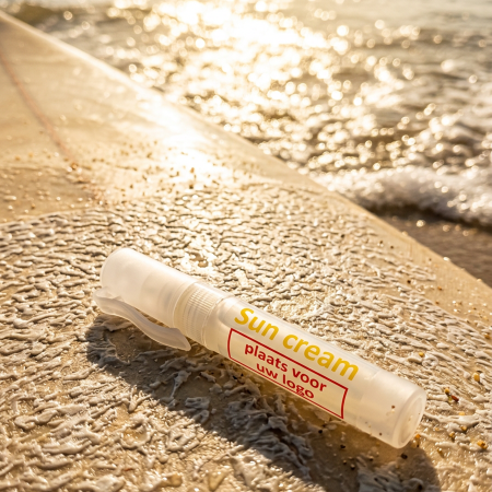 Atomiseur 7 ml crème solaire SPF 50 autocollant en quadrichromie