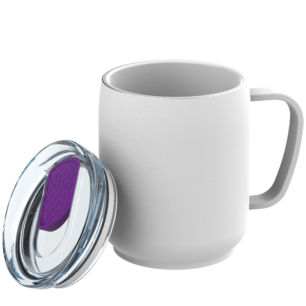 Thermobecher RETUMBLER-myNIZZA CERAMIC - lila, weiß, transparent