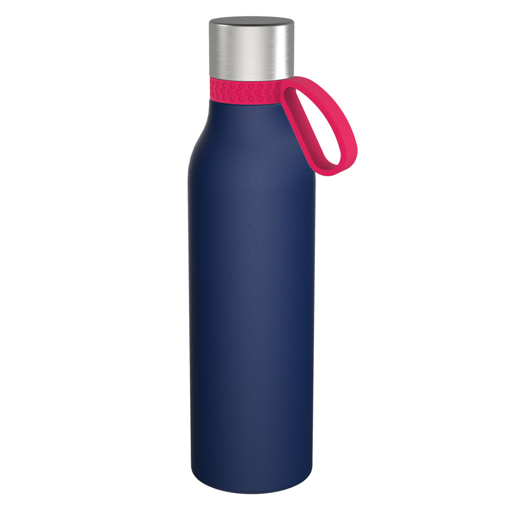 Trinkflasche RETUMBLER-myTOULON II 820 - magenta, dunkelblau