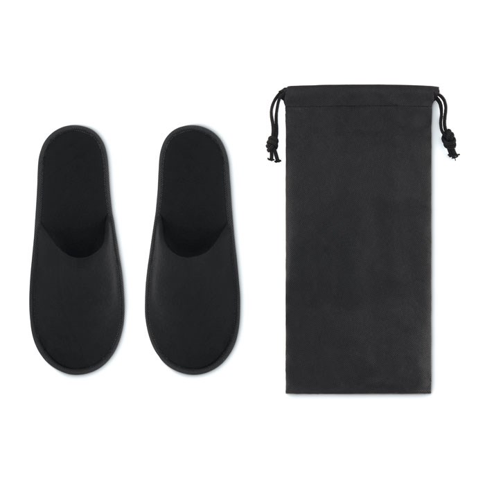 FLIP FLAP - Hotelslipper im Etui - schwarz
