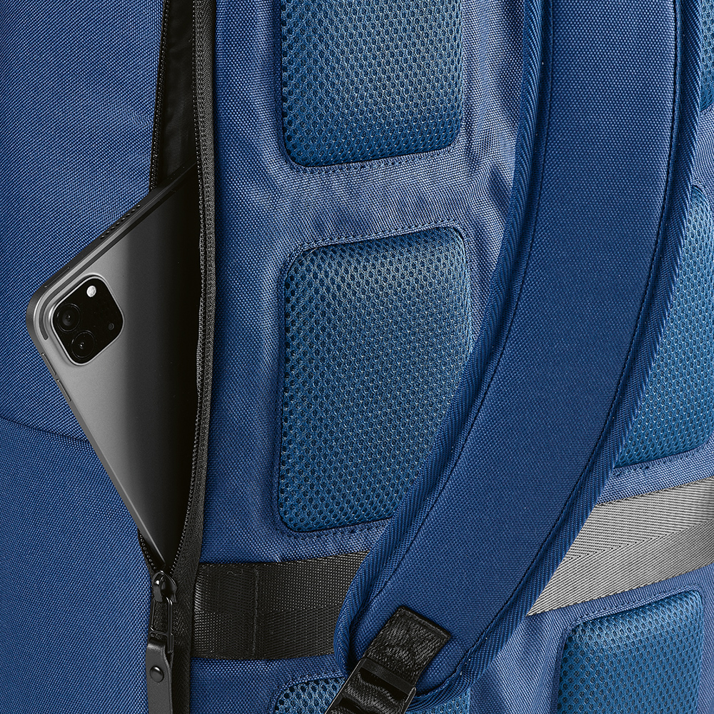 Bucharest 18L Rucksack aus rPET. Laptops bis 15.6" - Blau