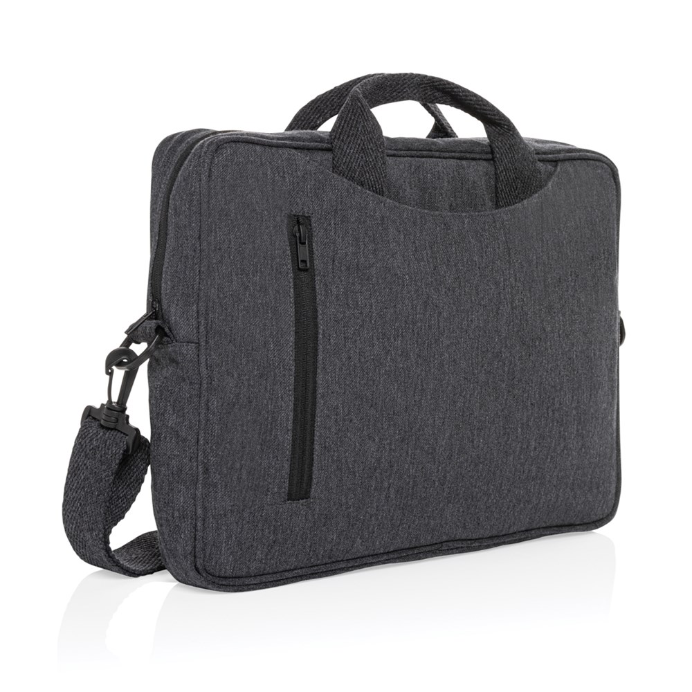 Laluka AWARE™ 15.4" Laptop-Tasche aus recycelter Baumwolle - anthrazit (± PMS Cool Grey 11)