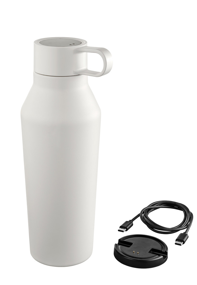 TROIKA Smarte Thermoflasche HYDRATION COACH - weiß