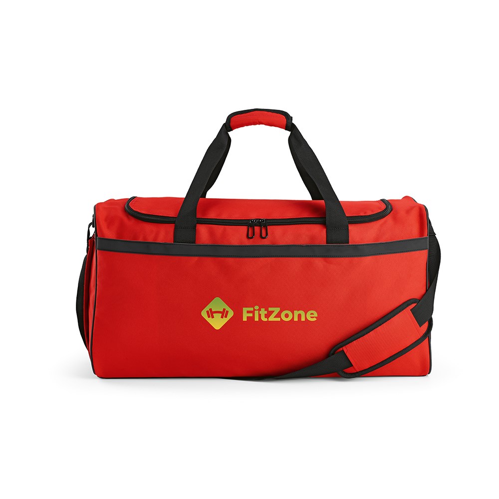 Sac sport São Paulo L 50L rPET, bandes réfléchissantes - Rouge
