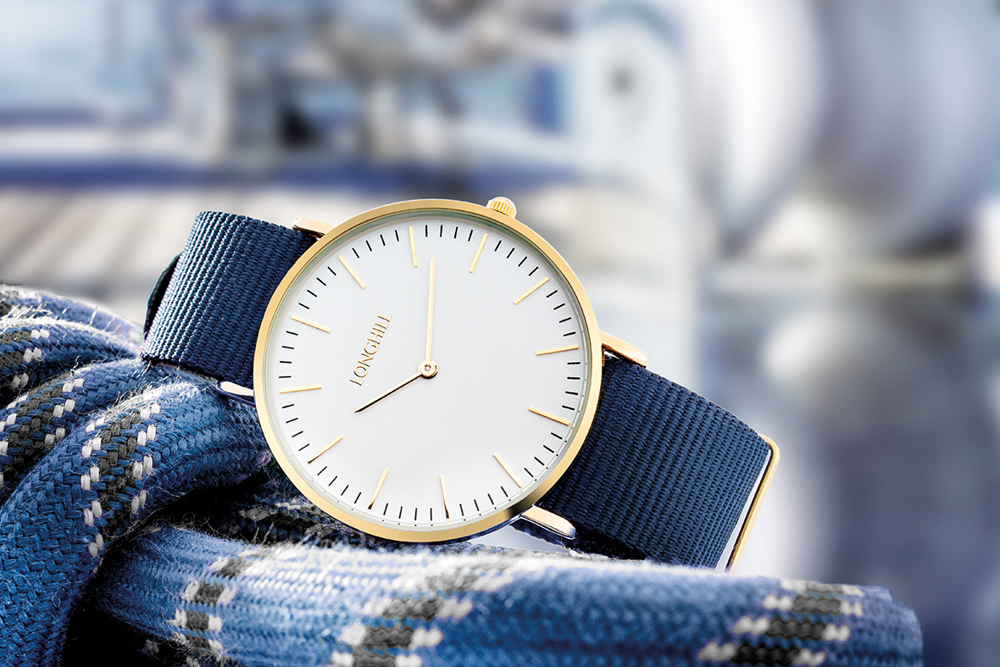 Metalluhr TEXSTYLE FLAT BIG