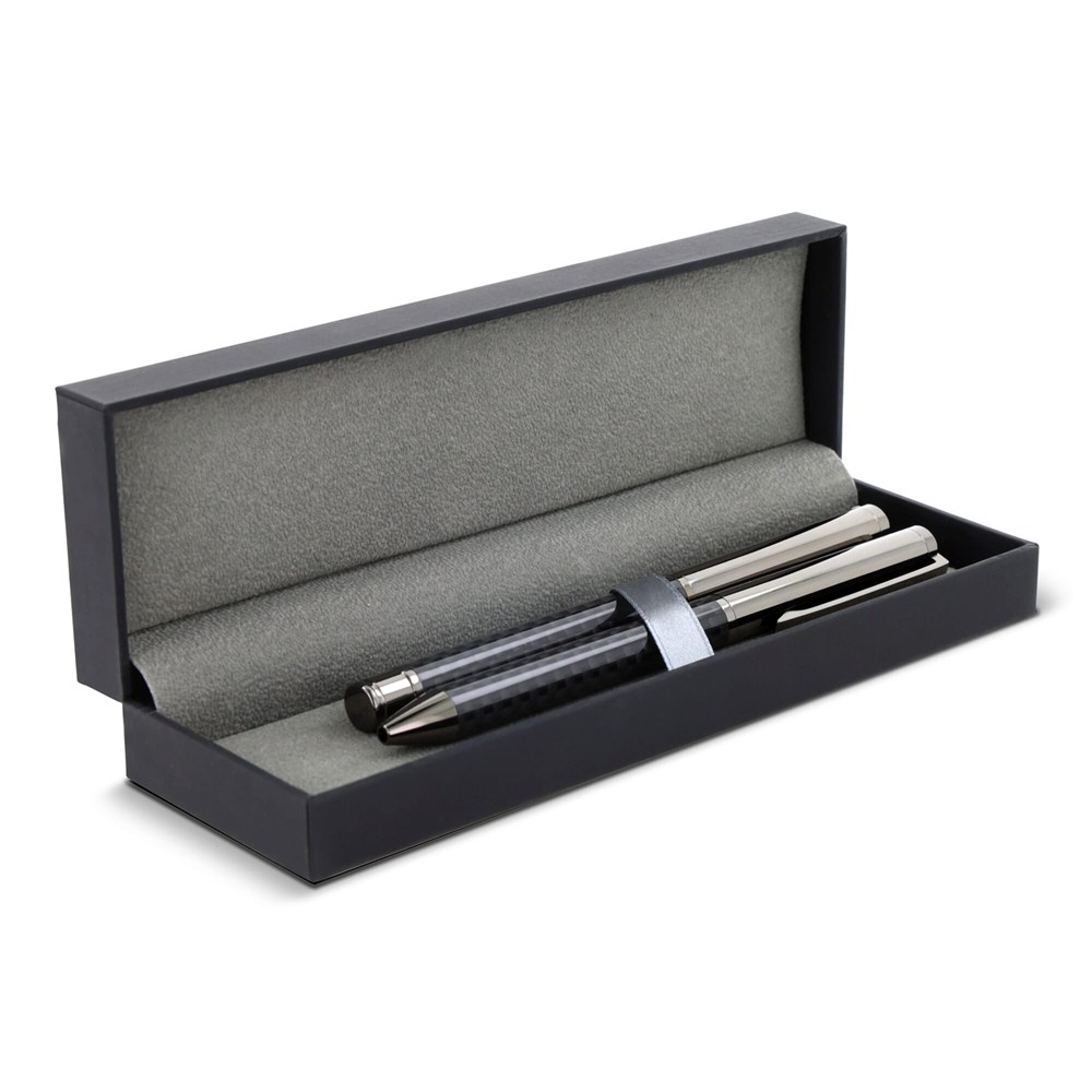  Ensemble stylo à bille et stylo roller en métal dans un coffret cadeau