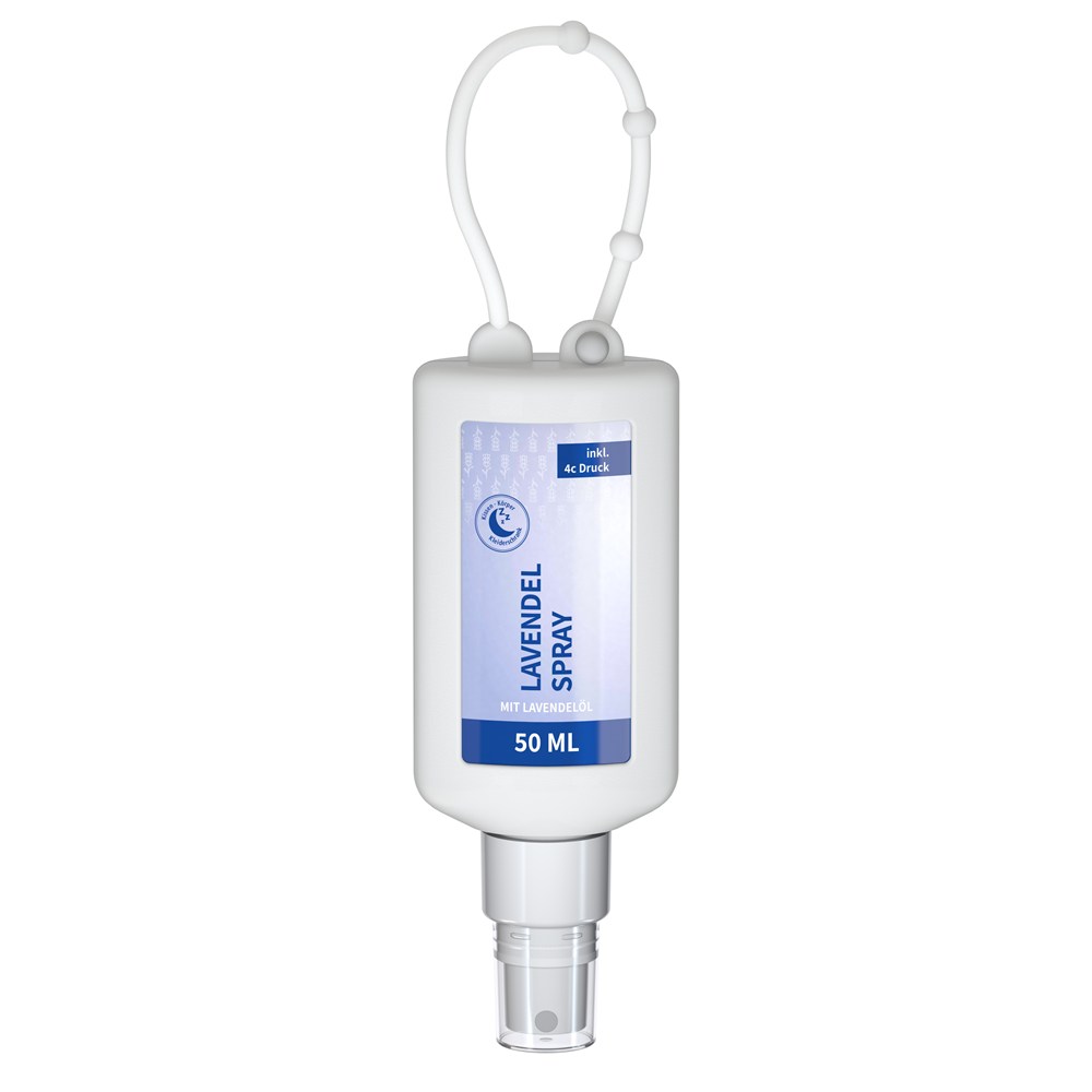 Lavendel-Spray, 50 ml Bumper grün, Body Label (R-PET) - Weiß