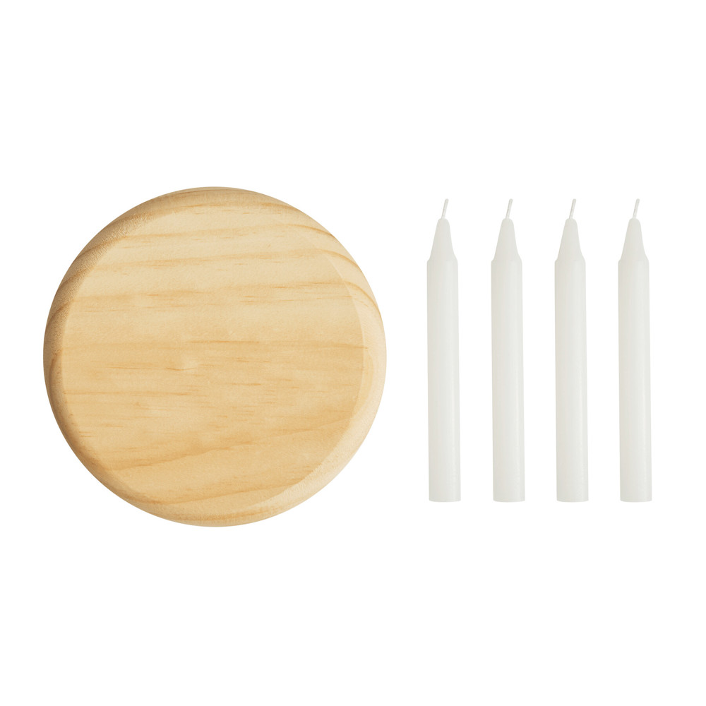 4-CHRISTMAS - Petite couronne de l’Avent en bois