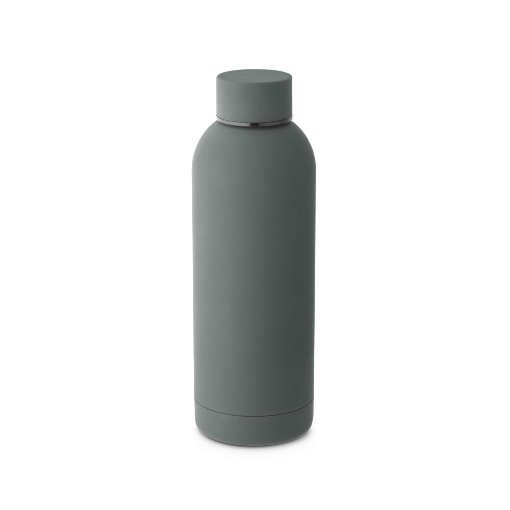 ODIN. Bouteille en acier inoxydable (36% recyclée) avec double parois 550 mL - gris foncé