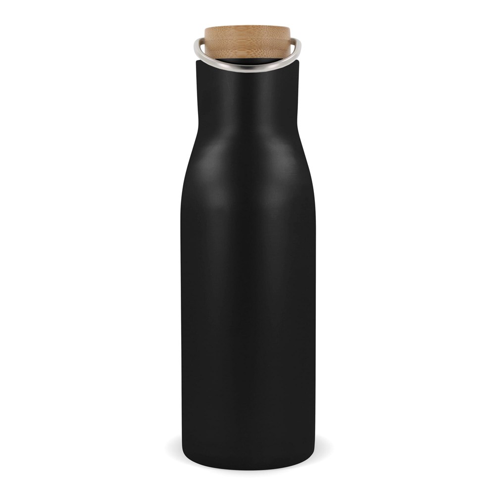 Isolier-Flasche mit Bambusdeckel, 500ml