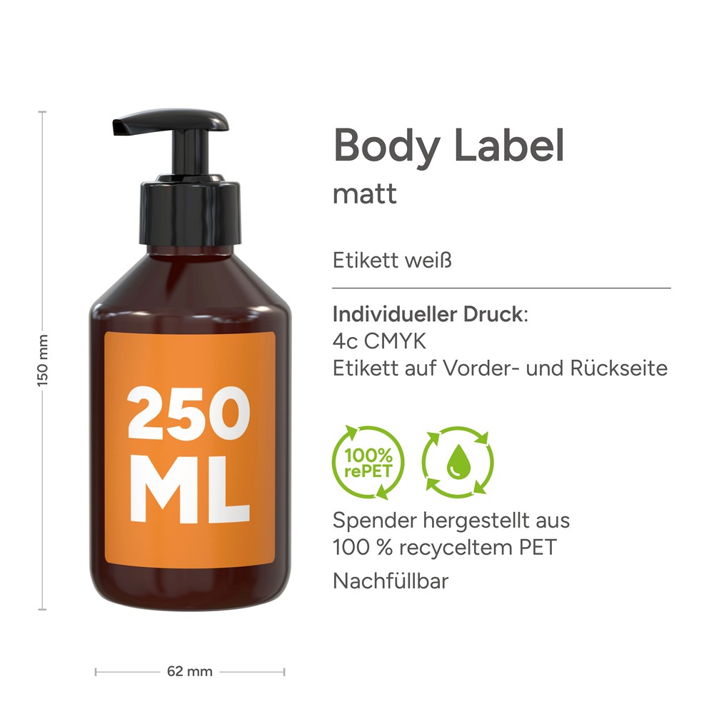 Hand-Geschirrspülmittel, 250 ml, Body Label (R-PET)