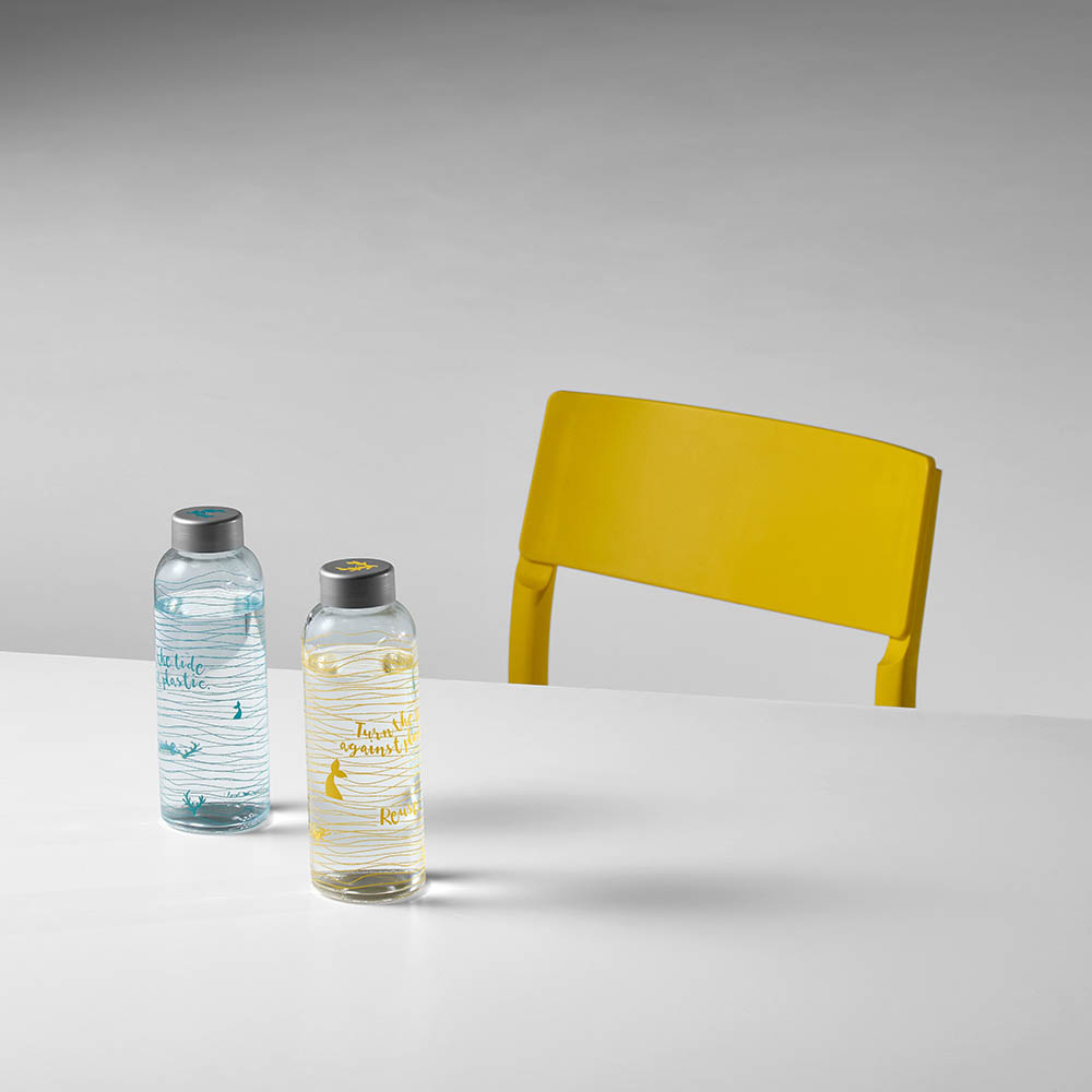 Seine Glasflasche mit GPI-Verschluss. Hergestellt in Portugal - Durchsichtig