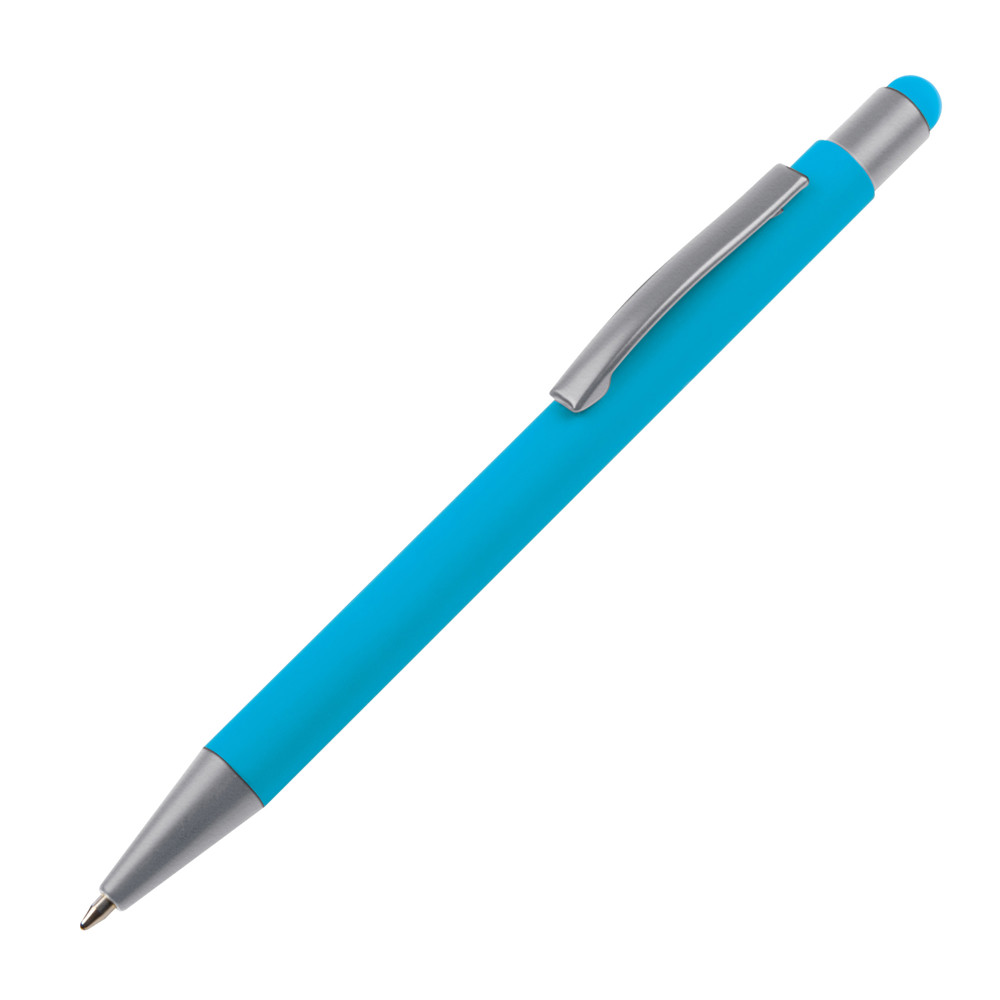 Metall Kugelschreiber mit Touch-Pen Rio - Hellblau