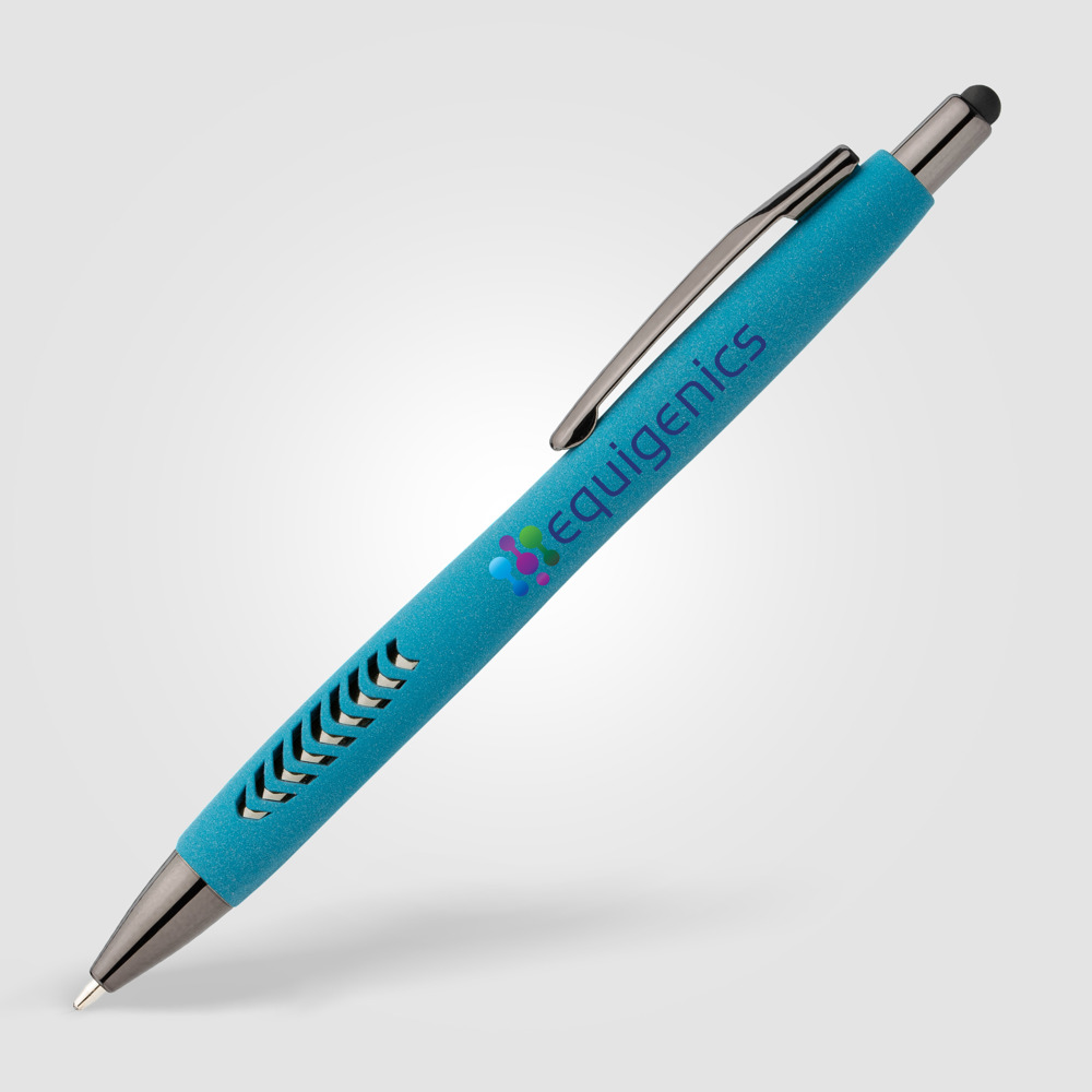 Avalon Kugelschreiber mit Stylus in Steinoptik aus recyceltem Kunststoff