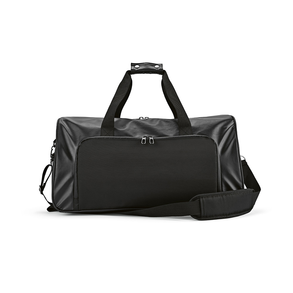Sac sport Istanbul 33L en rPET, fermetures Zip étanches - Noir