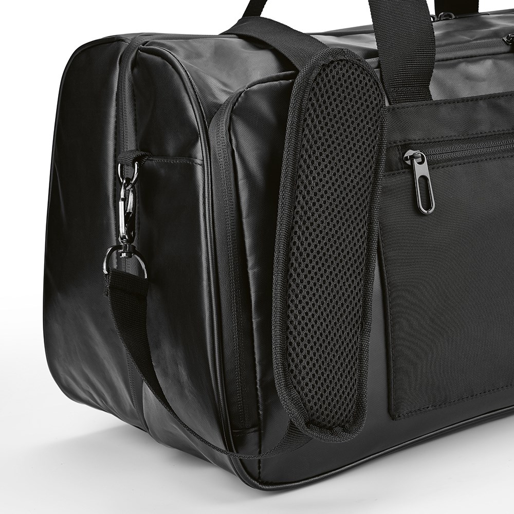 Sac sport Istanbul 33L en rPET, fermetures Zip étanches - Noir