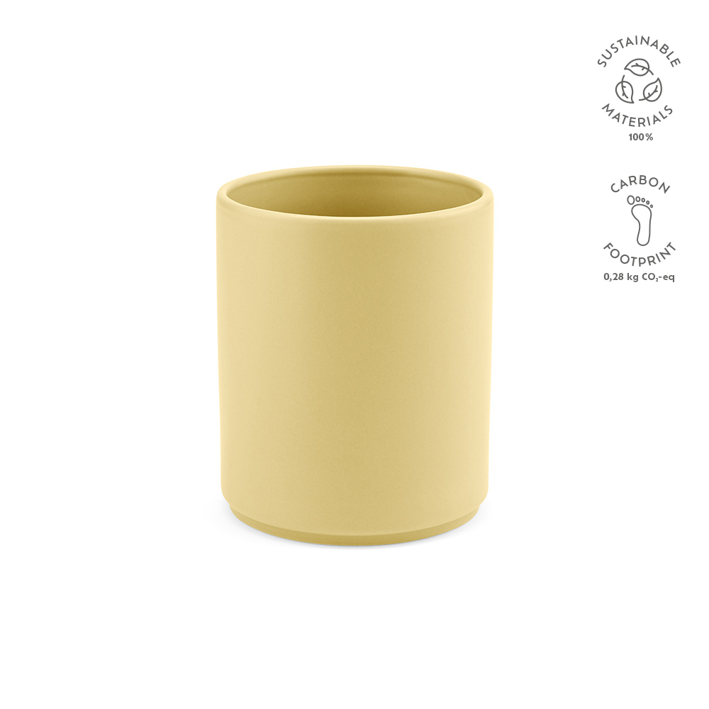 Tiber 350 Tasse aus Keramik, 340ml. Matte Oberfläche - Pastelgelb