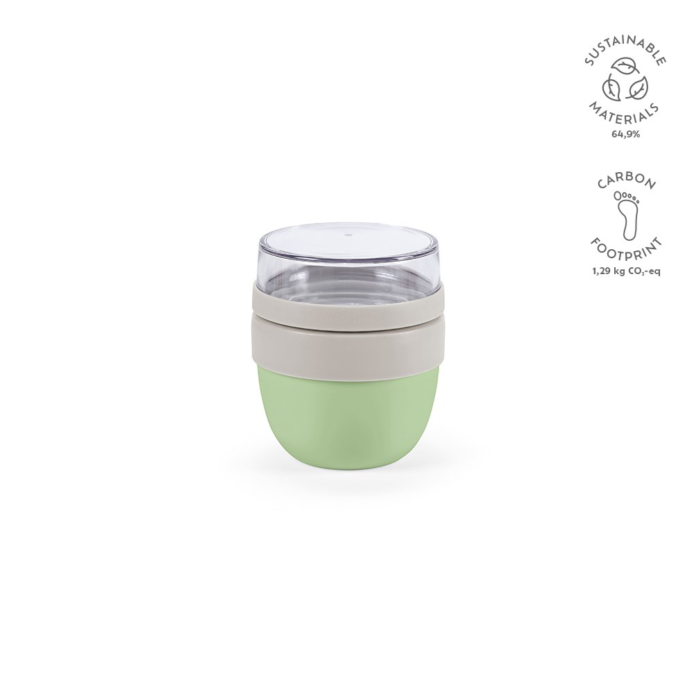 Rembrandt 600 Thermobehälter recy.Edelstahl, 580 ml. Mit 2 Fächern - Mattgrün