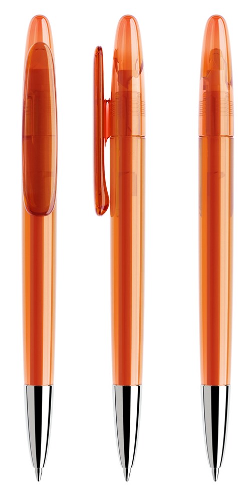 Prodir DS5 TTC Transparent mit verchromter MetallspitzeKlar transparent - orange transparent