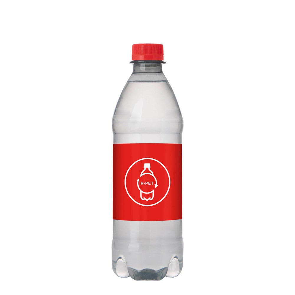 Quellwasser 500 ml mit Drehverschluß - transparent/rot