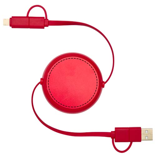 Alasia 100 cm 5-in-1 Kabel aus recyceltem Kunststoff und Aluminium, einziehbar, für Datenübertragung und mit 45W Schnellladung