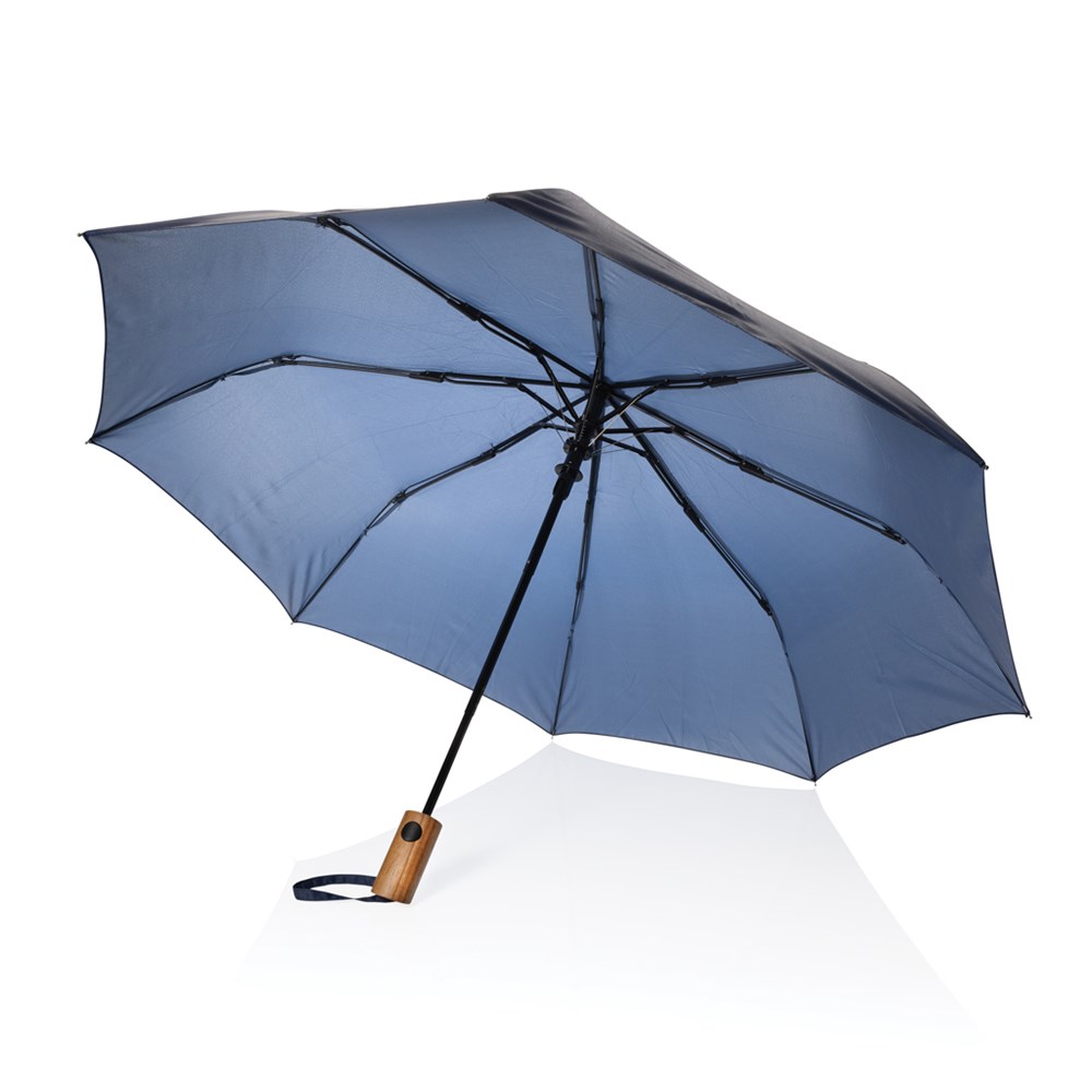 Kaycey 21“ Auto-Open Mini-Regenschirm aus AWARE™ rPET - navy blau (± PMS 4280C)