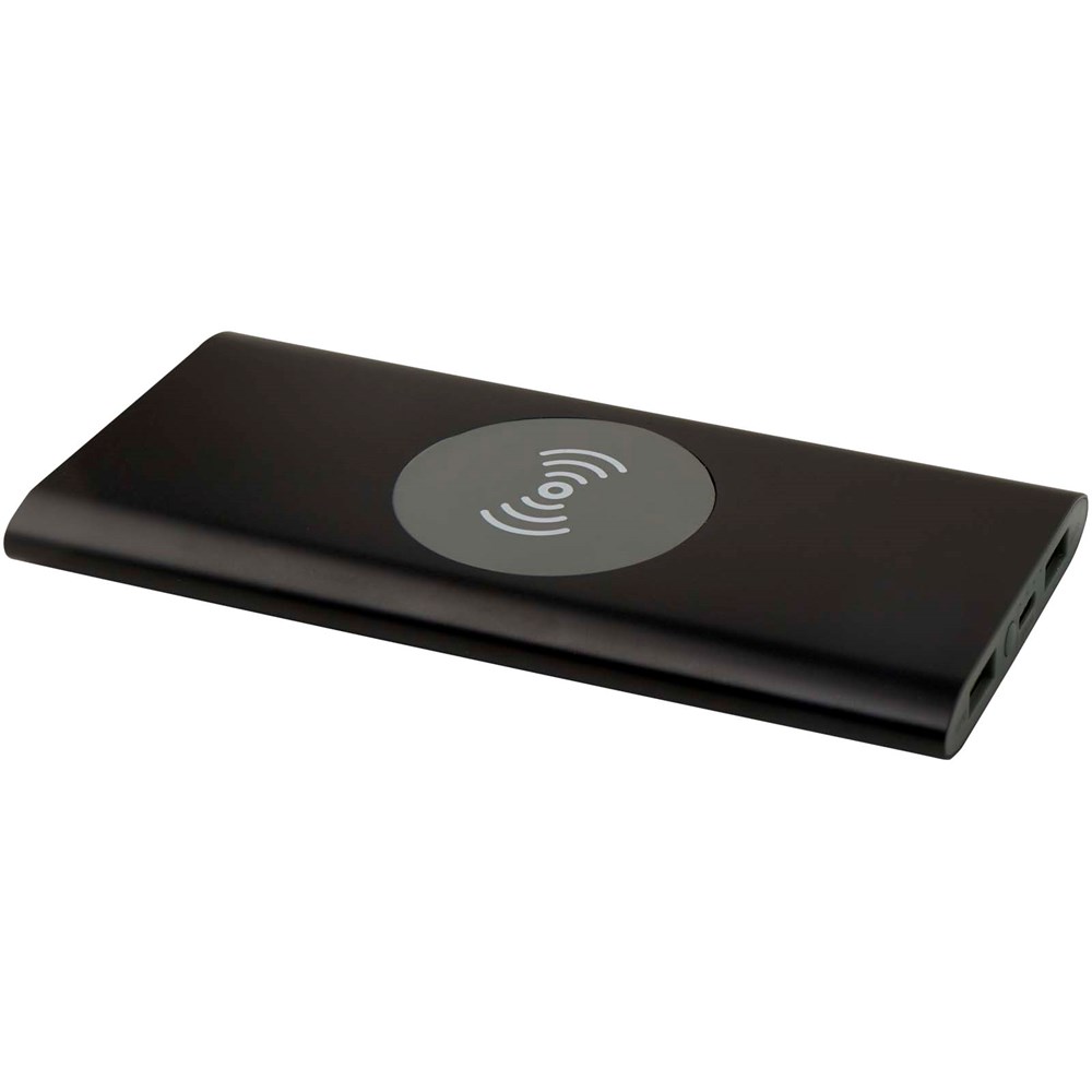 Batterie de secours sans fil en aluminium recyclé Juice type-C de 8 000 mAh - noir