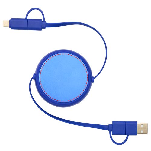 Alasia 100 cm 5-in-1 Kabel aus recyceltem Kunststoff und Aluminium, einziehbar, für Datenübertragung und mit 45W Schnellladung