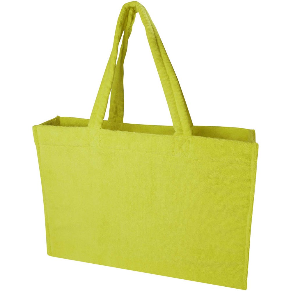 Sac shopping Siam en tissu éponge recyclé GRS de 13 L - Citron vert