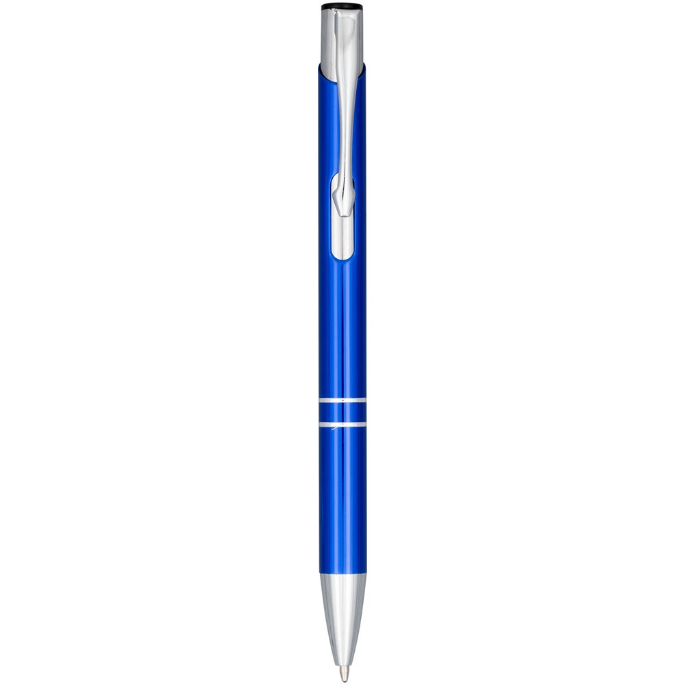 Moneta Druckkugelschreiber aus eloxierterm Aluminium (blaue Mine) - blau