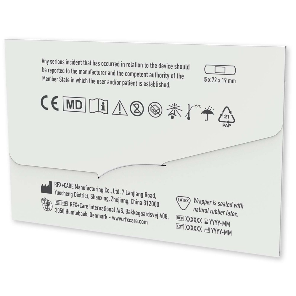 4er Blisterpackung Pflaster mit vollfarbig bedrucktem Papierumschlag