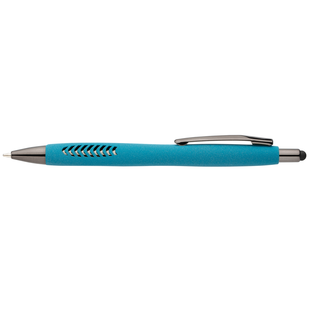 Avalon Kugelschreiber mit Stylus in Steinoptik aus recyceltem Kunststoff