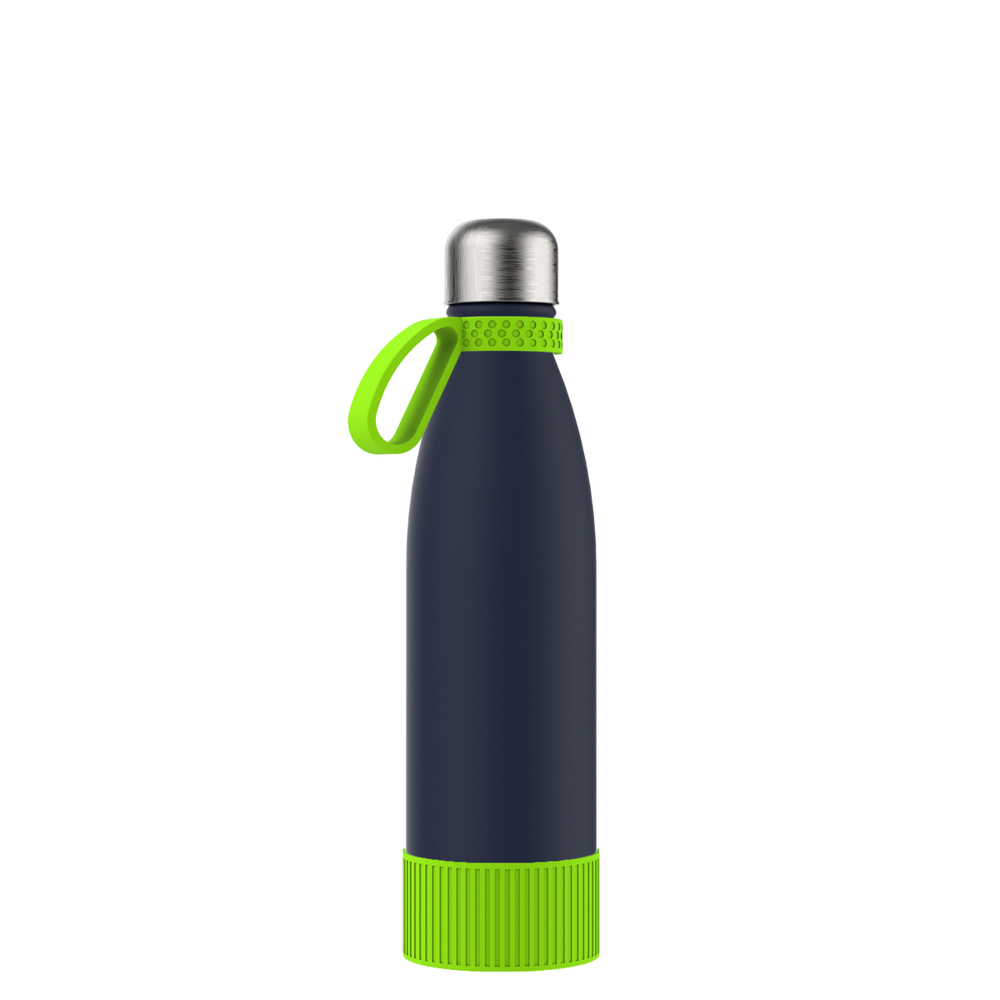 Thermotrinkflasche RETUMBLER-NIZZA - hellgrün, marineblau, silber