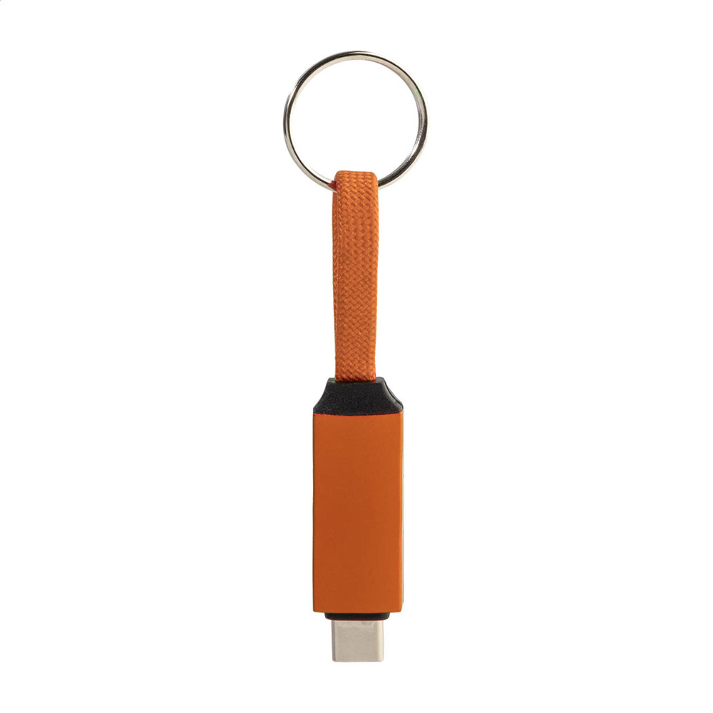Keycab - Schlüsselanhänger mit 60W USB-C-Kabel - Orange