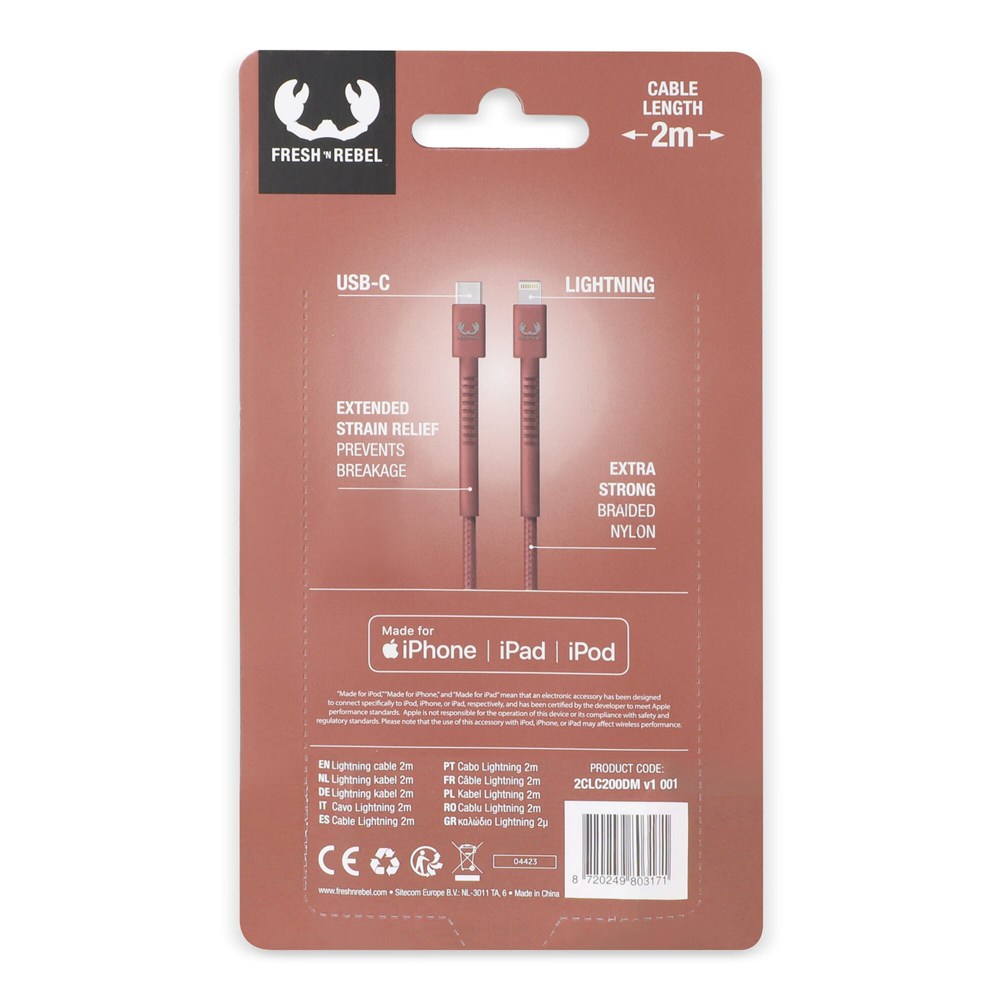 2ULC200 | Fresh 'n Rebel USB-C zu Apple Lightning Kabel 2.0m