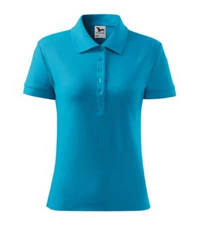 Polohemd Damen Cotton türkisblau