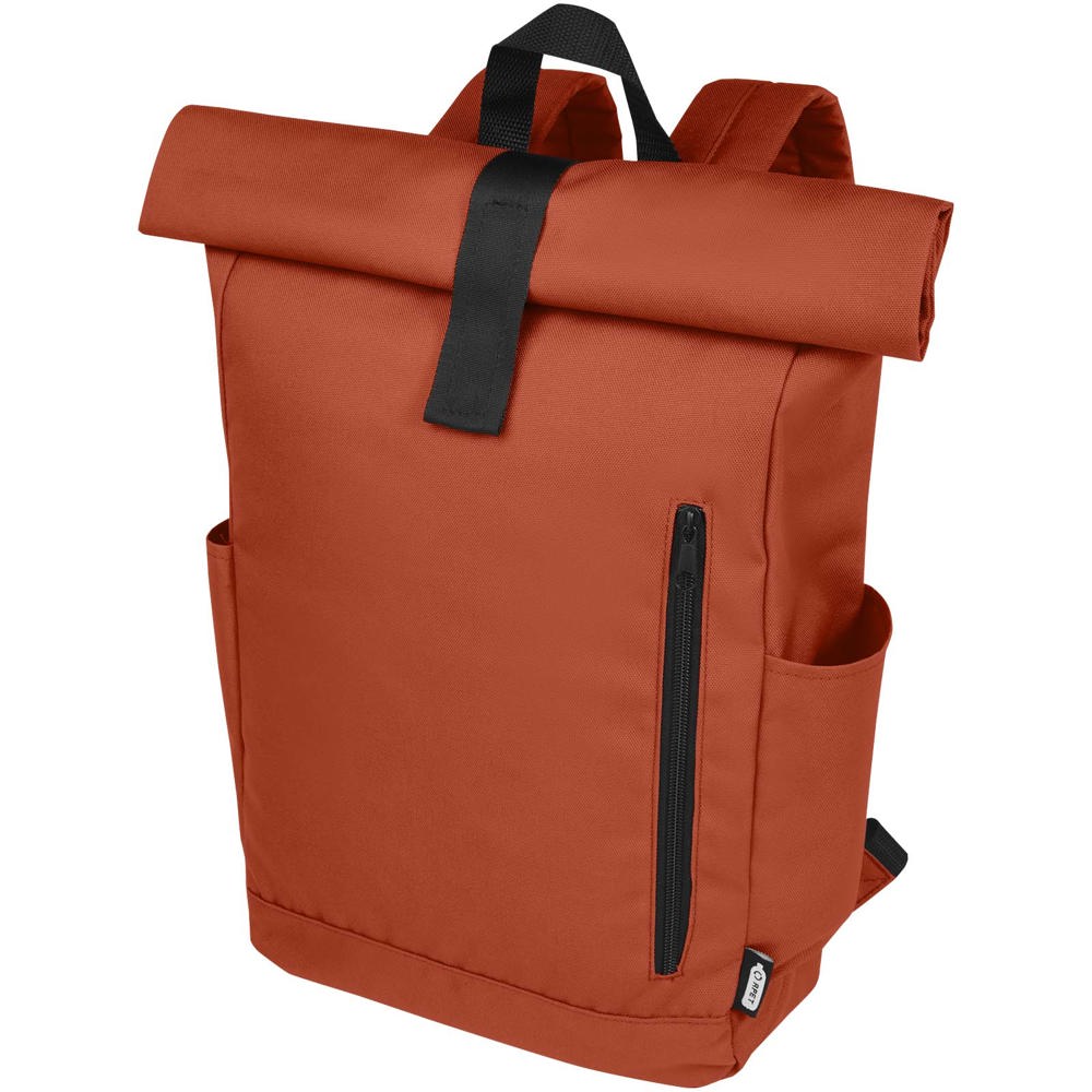 Byron 15,6" GRS RPET Roll-Top Rucksack 18 L - ziegelstein