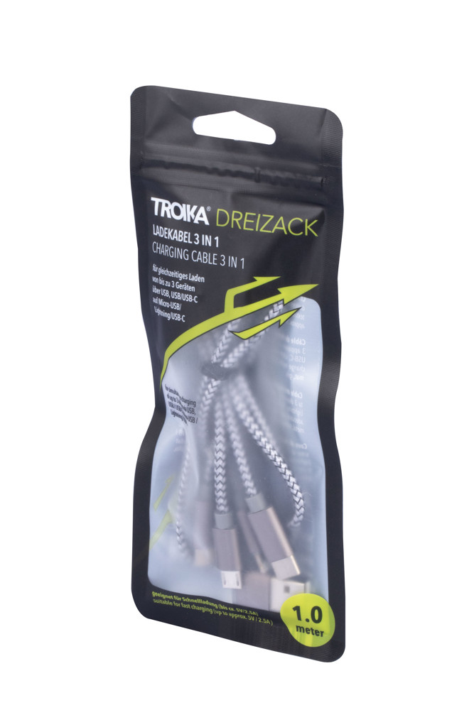TROIKA Ladekabel TROIKA DREIZACK