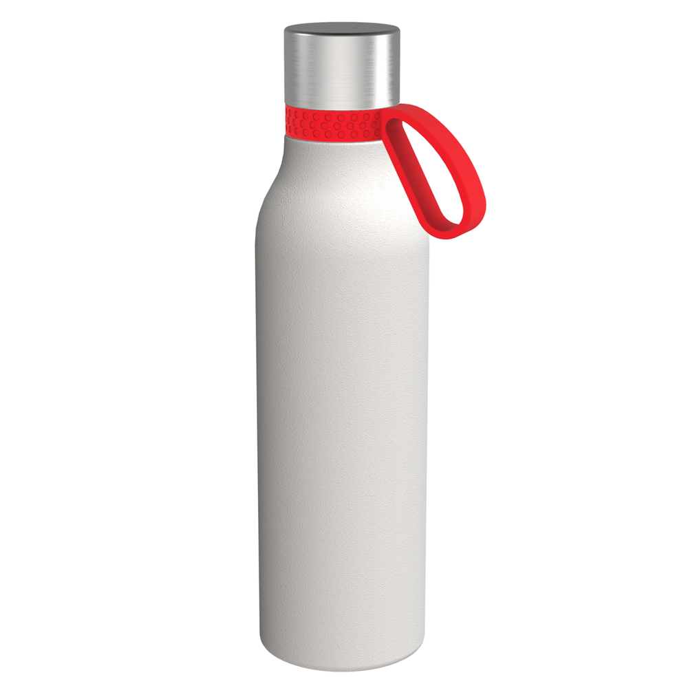 Trinkflasche RETUMBLER-myTOULON II 820 - rot, silber, weiß