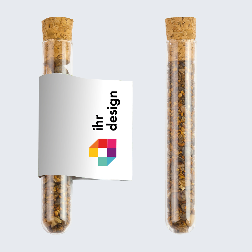 Reagenzglas mit Samenmischung Artenglück