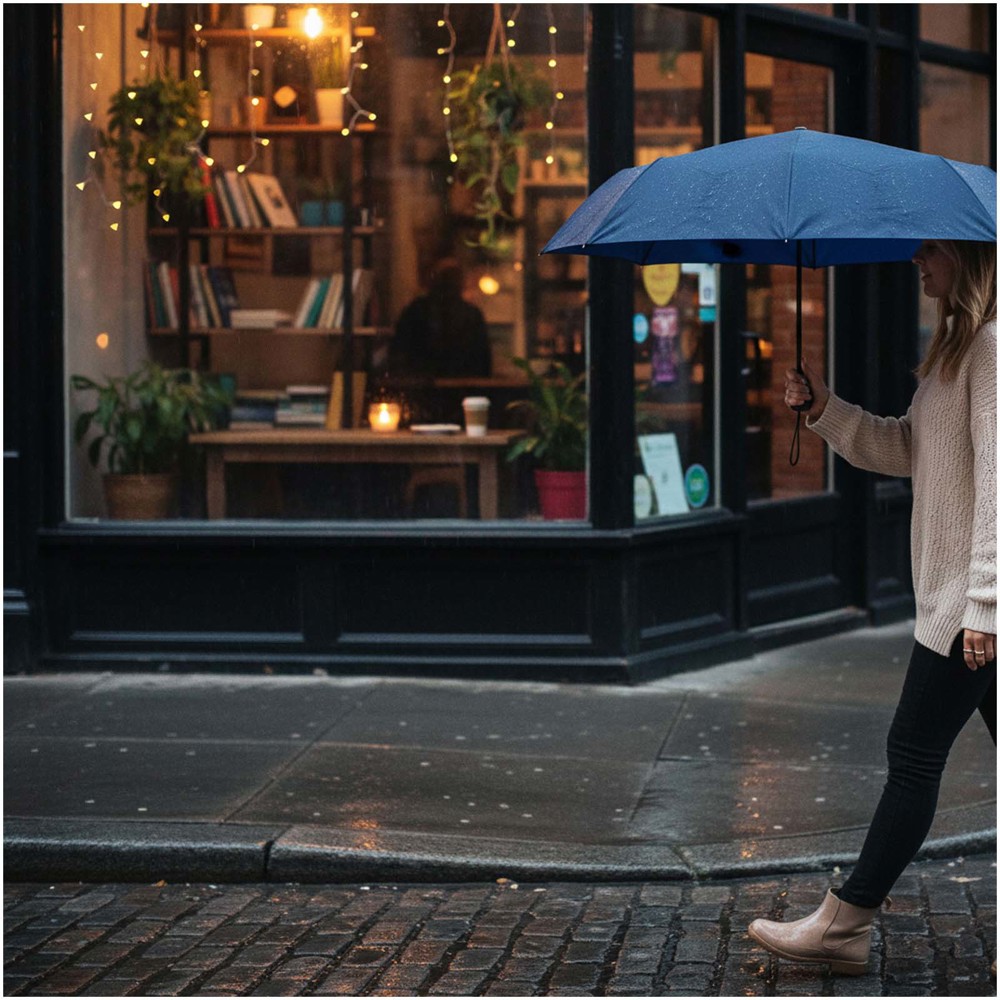 Citizen Green Ondee 22" faltbarer Regenschirm aus recyceltem Material 