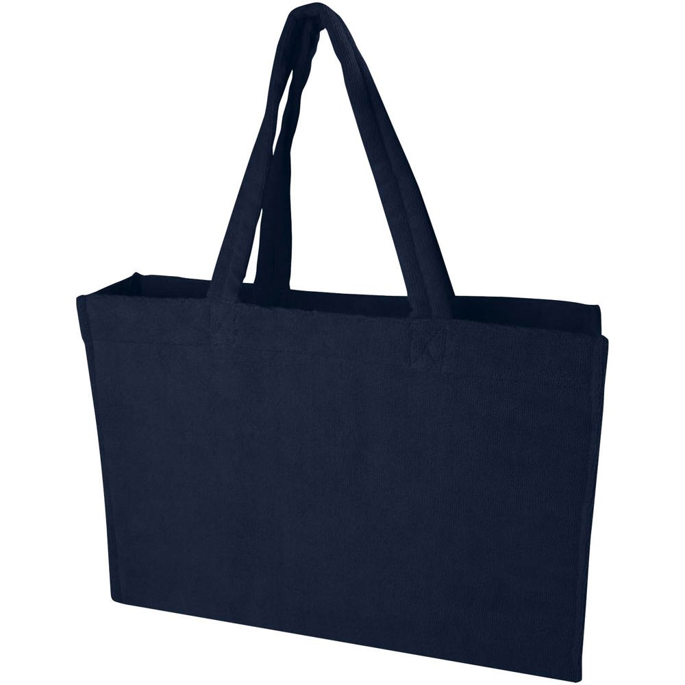 Sac shopping Siam en tissu éponge recyclé GRS de 13 L - Marine