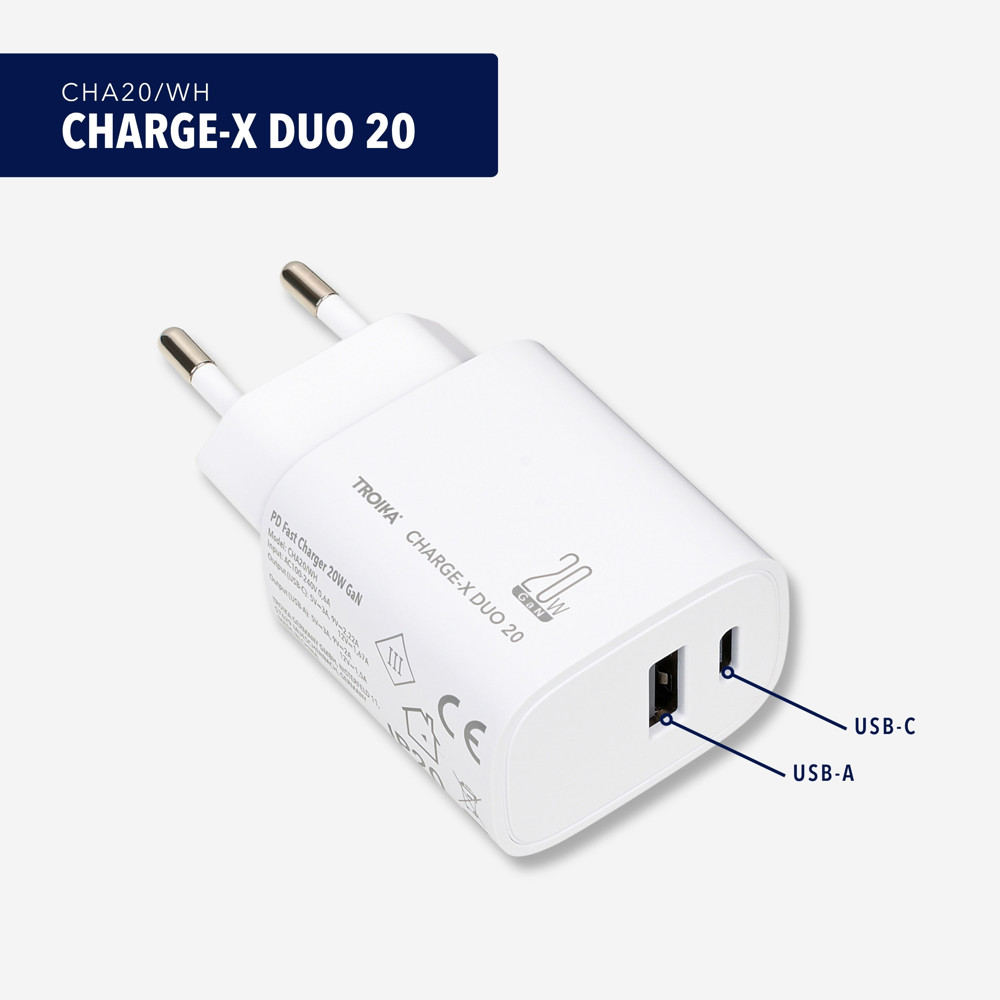 TROIKA Ladestecker CHARGE-X DUO 20