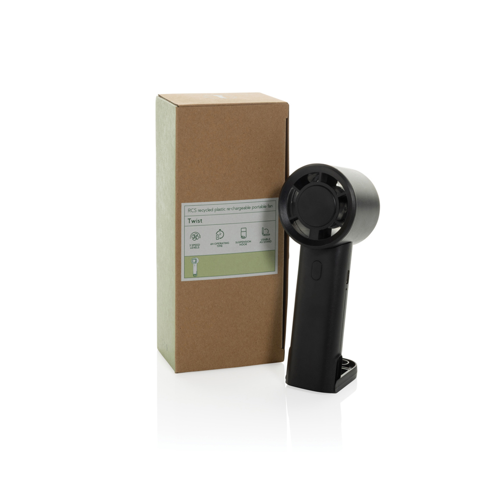 Twist wiederaufladbarer tragbarer Ventilator aus RCS rABS